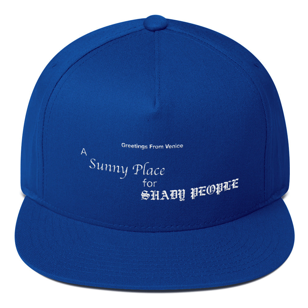 A Sunny Place-BLU/WHT-Flat Bill Cap